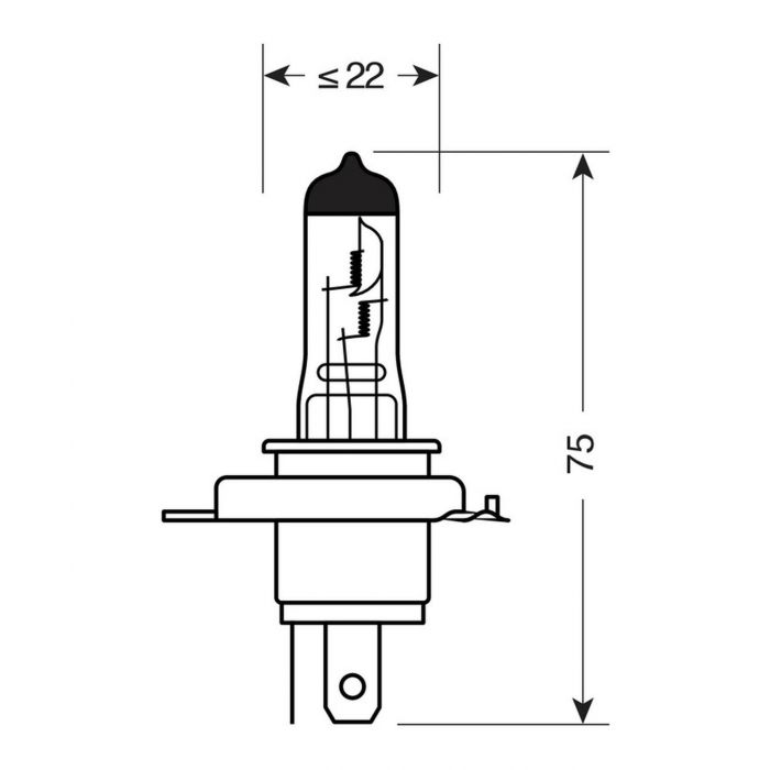 Lampadina Osram 12v Original Line H4 - 60/55w - P43t