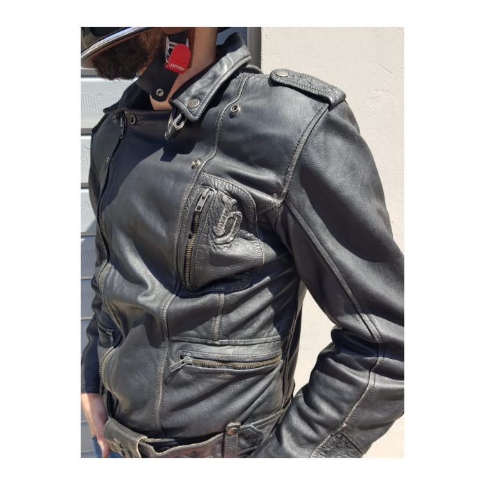 Giubbino In Pelle Custom Held Hot Road Nero