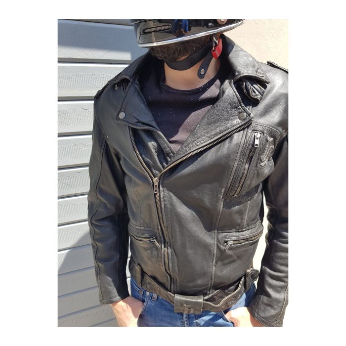 Giubbino In Pelle Custom Held Hot Road Nero