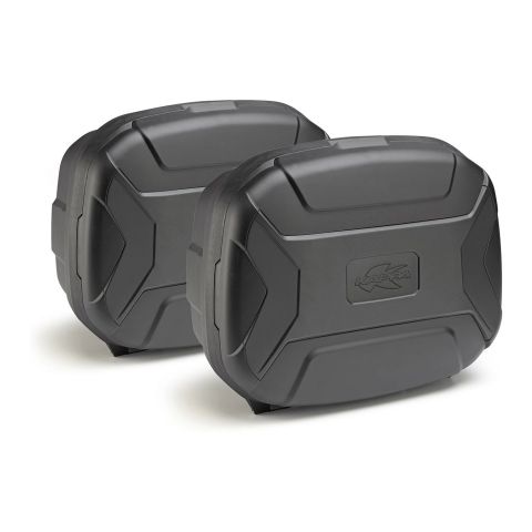 Coppia Valigie Laterali Alluminio Kappa K-vector Nero