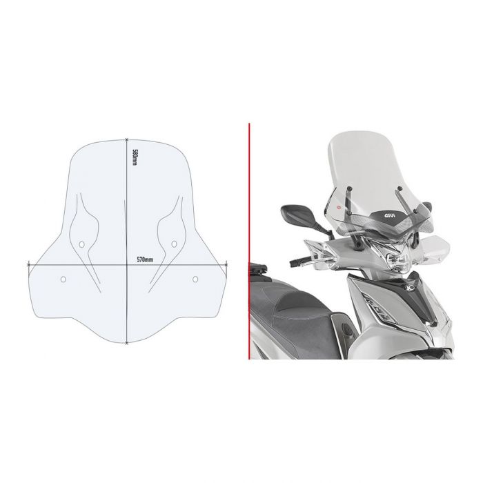 Schermo Givi Per Kymco Agility 300 R16 2019-21