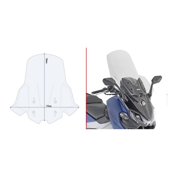 Parabrezza givi Per Sym Maxsym Tl500 20-21