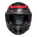 Casco Modulare Nolan N100-5 Plus Starboard N-com Black Red Matt
