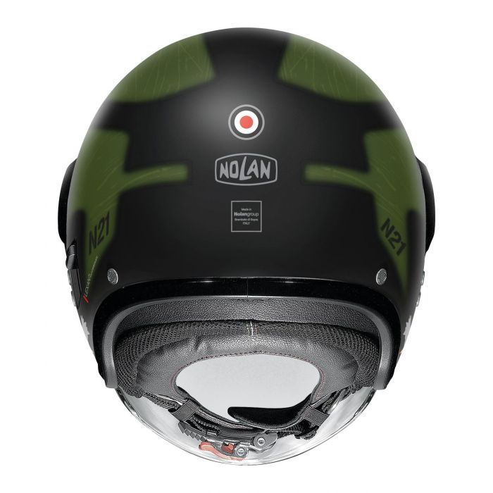 Casco Jet Nolan N21 Visor Skydweller Green Black Matt