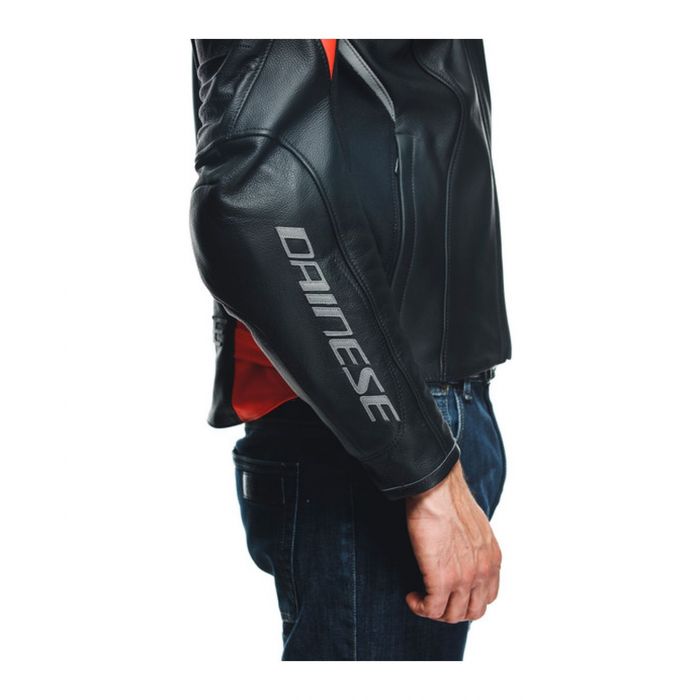 Giacca In Pelle Dainese Racing 4 Black/fluo-red