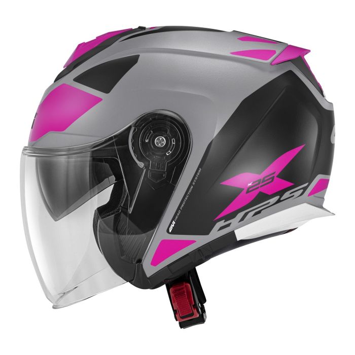 Casco Jet Givi X25 Target Titanio/rosa