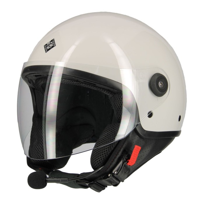 Casco Tucano El'jettin con Bluetooth integrado Blanco hielo brillante