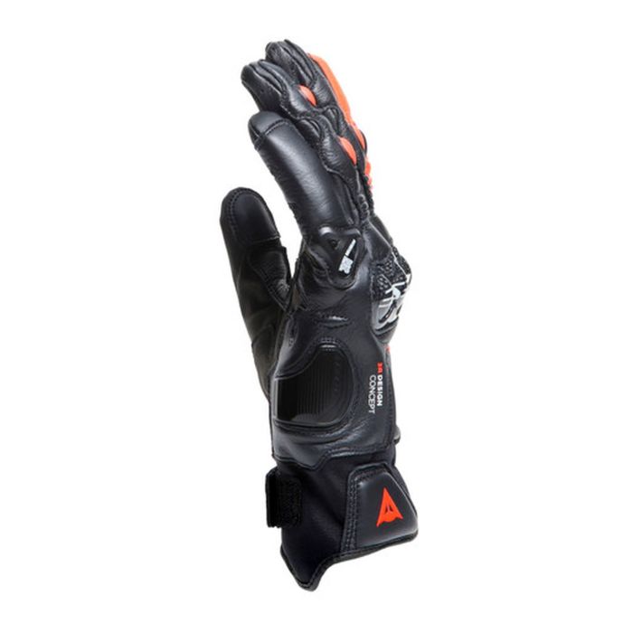 Guanti In Pelle Dainese Carbon 4 Corti Black/fluo-red