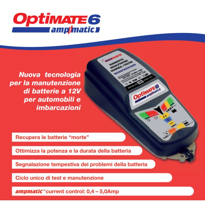 Carica Batterie Tecmate Optimate 6