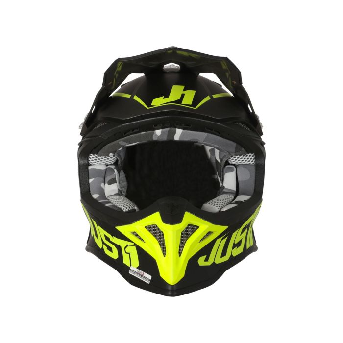 Casco Off-road/cross Just1 J39 Stars Black Fluo Yellow Ti