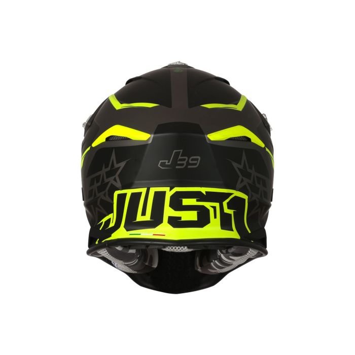 Casco Off-road/cross Just1 J39 Stars Black Fluo Yellow Ti