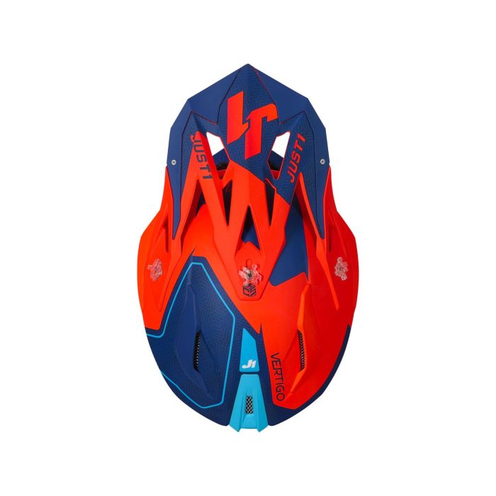 Casco Off-road/cross Just1 J18 Vertigo Blue White Fluo Oran
