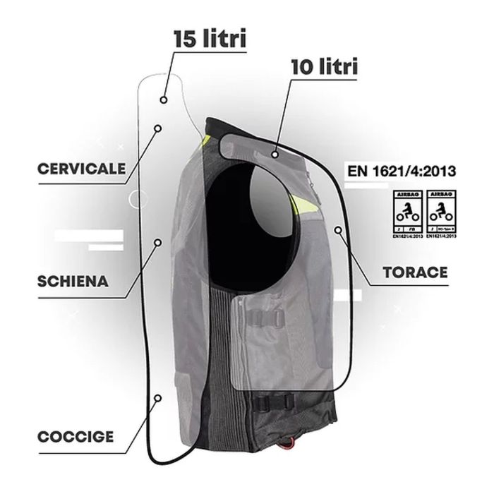 Motoairbag Mab V4.0 Airbag Con Maniche Removibili Nero