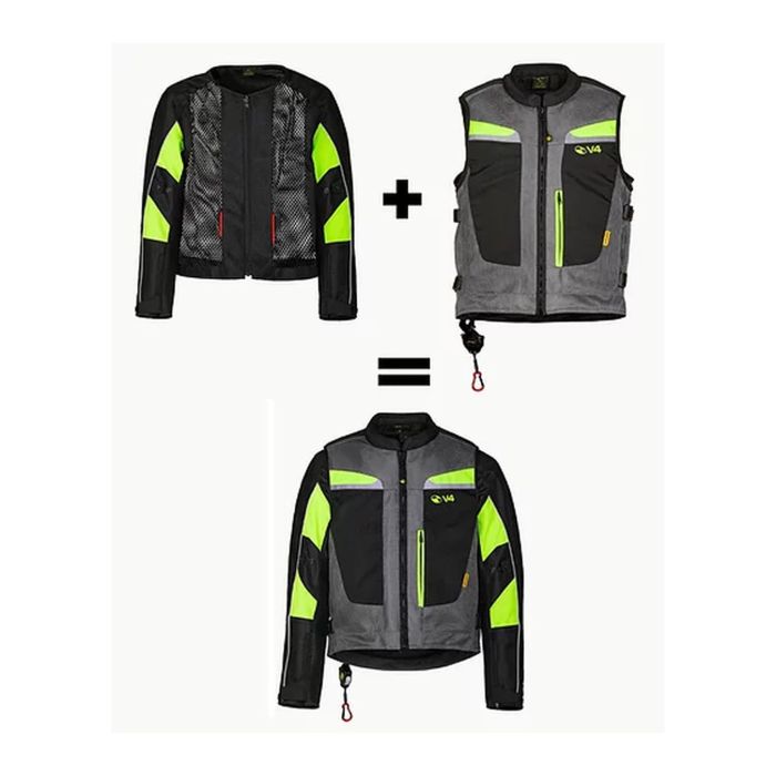 Motoairbag Mab V4.0 Airbag Con Maniche Removibili Grigio