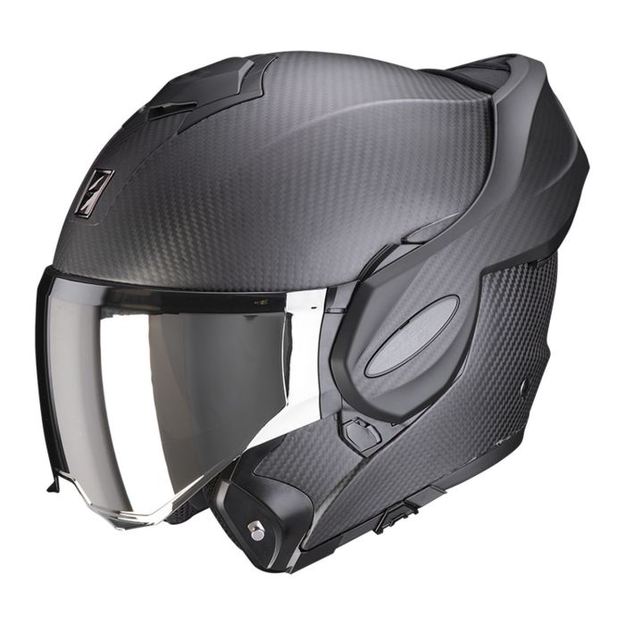 Casco Modulare Flip Back Scorpion Exo-tech Evo Carbon Solid Matt Black