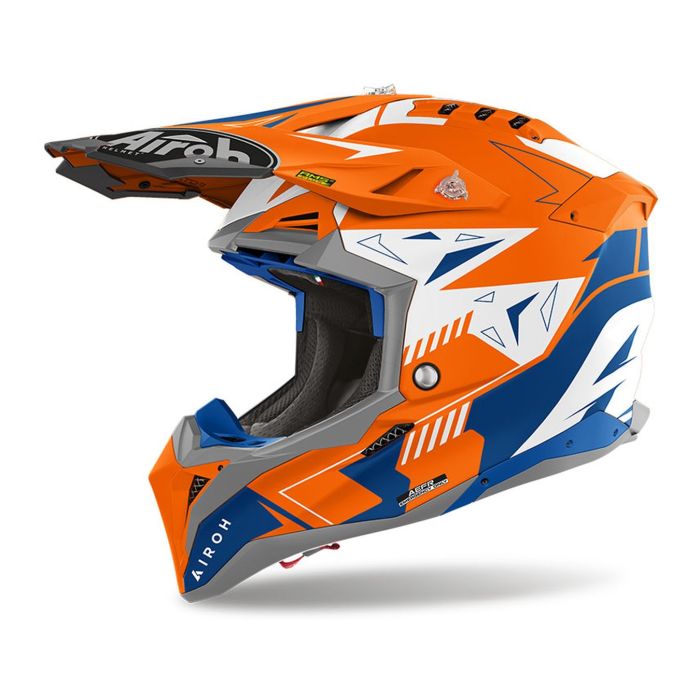 Casco Airoh Off Road Aviator 3 Spin Orange Fluo Matt