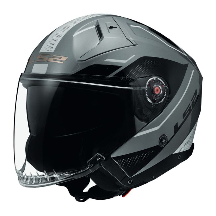 Casco Jet Ls2 Of603 Infinity Ii Veyron 06 Gloss Grey White