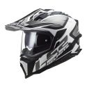 Casco Trail Ls2 Mx701 Explorer Alter 06 Matt Black White