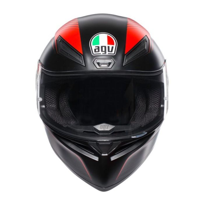 Casco Integrale Agv K1 S E06 Warmup Matt Black/re