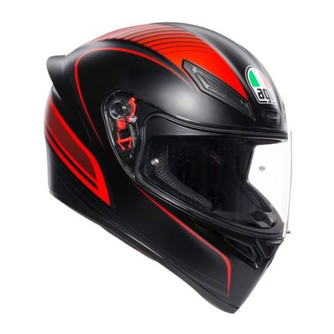 Casco integral Agv K1 S E06 Warmup Matt Black/re