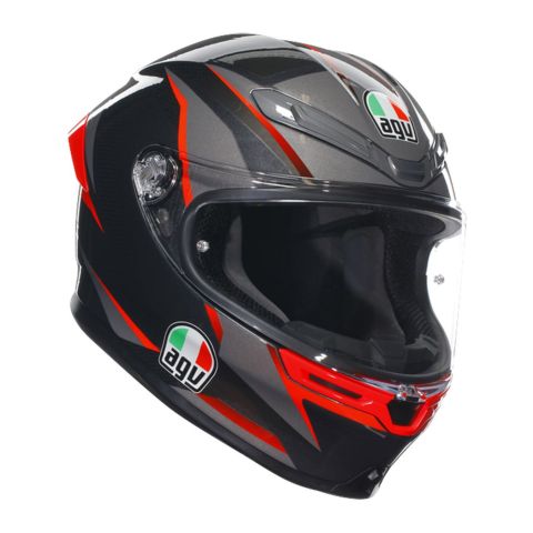 Casco Integrale Agv K6 S E06 Slashcut Black/grey/