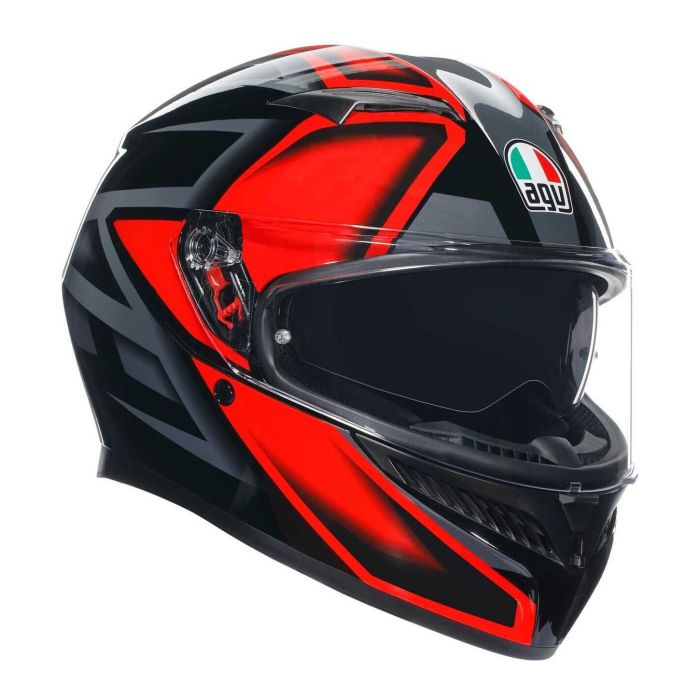Casco Integrale Agv K3 E06 Compound Black/red
