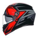 Casco Integrale Agv K3 E06 Compound Black/red