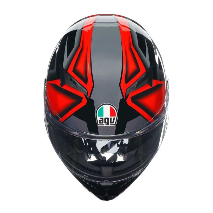 Casco Integrale Agv K3 E06 Compound Black/red