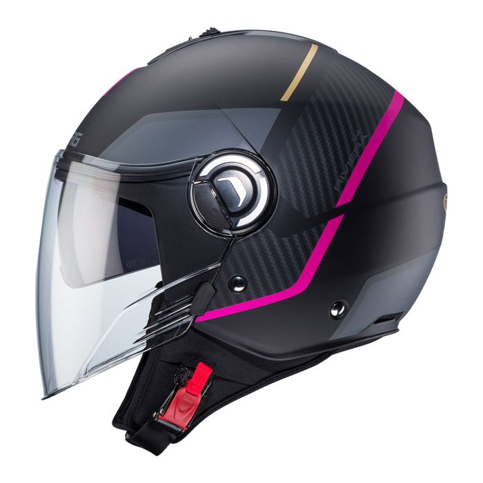 Casco Jet Caberg Riviera V4x Geo Matt Black / Fuc