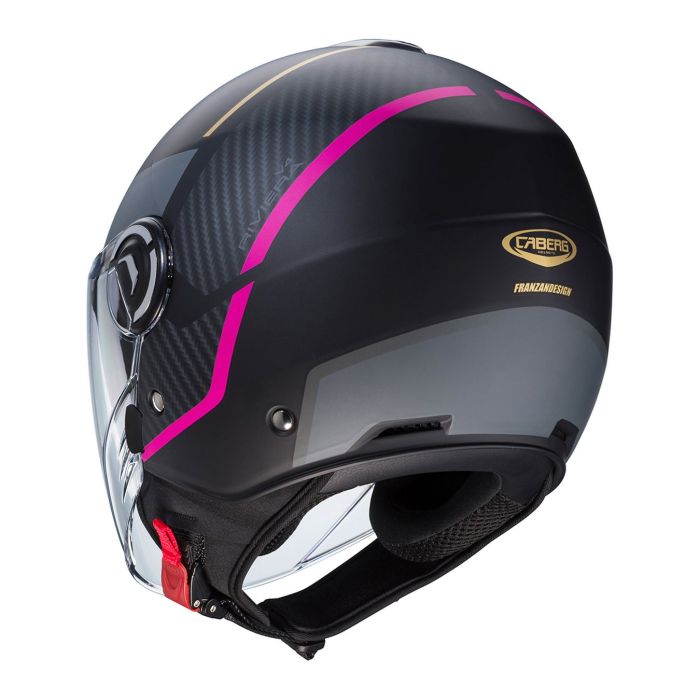 Casco Jet Caberg Riviera V4x Geo Matt Black / Fuc