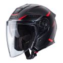Casco Jet Caberg Flyon Ii Boss Matt Grey/ Red