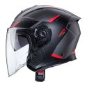 Casco Jet Caberg Flyon Ii Boss Matt Grey/ Red