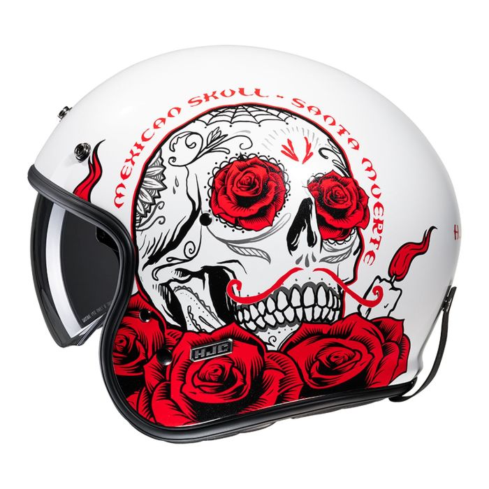 Casco Jet Hjc V31 Desto Bianco Rosso