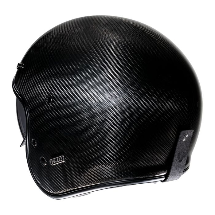 Casco Jet Hjc V31 Carbon Solid Nero Lucido