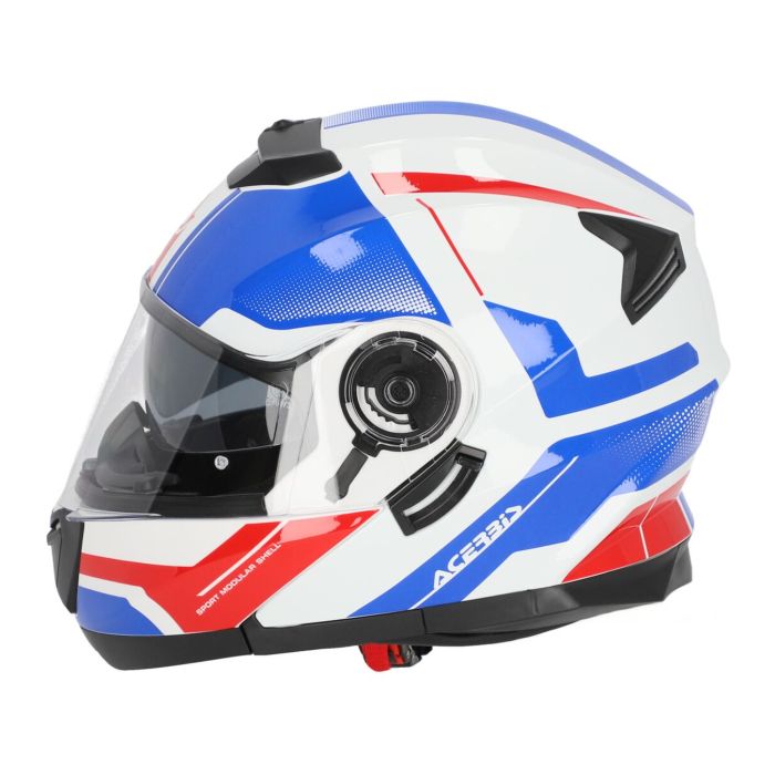 Casco Modulare Acerbis Serel 2206 Bianco Blu Rosso
