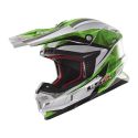 Casco Integrale Cross Ls2 Mx456 Fibra Quartz White Green
