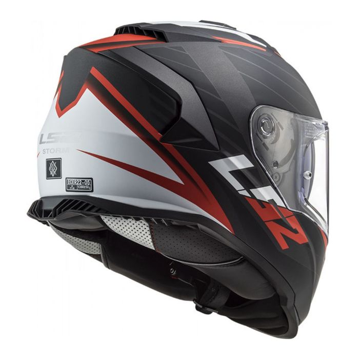 Ls2 Ff800 Storm II 06 Nerve Matt Black Red