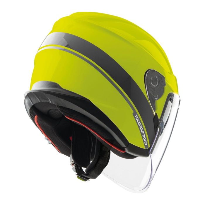 Casco Tucano Urbano El Max Giallo Fluo Graphic–