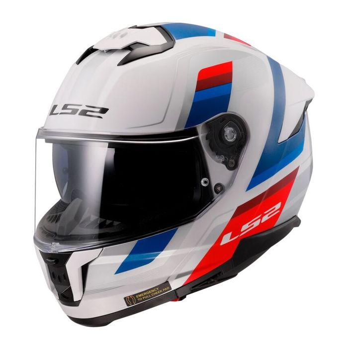 Casco Ls2 Ff808 Stream II Vintage Vintage White Blue R