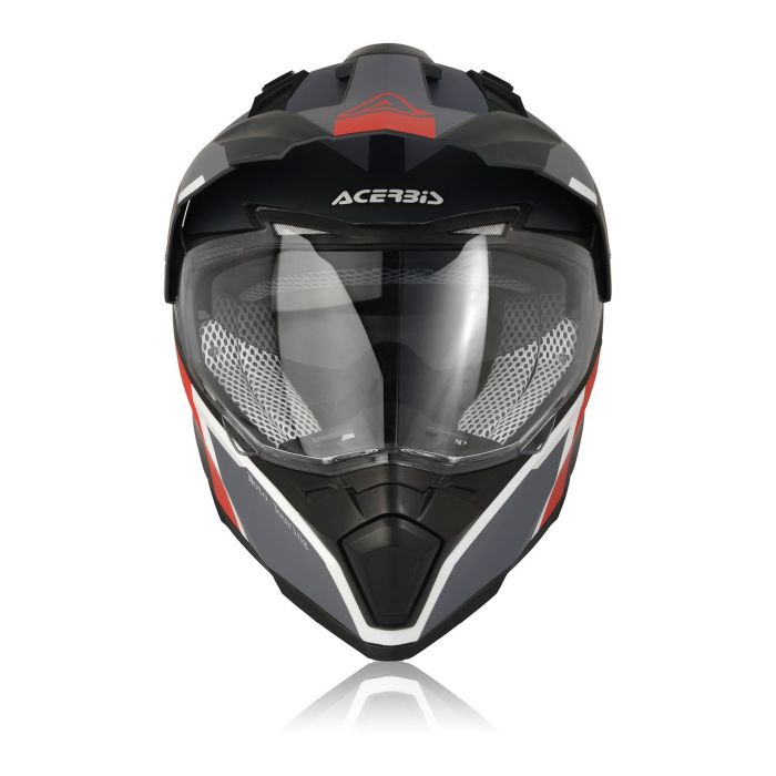 Casco Flip Fs-606 Acerbis Grigio/rosso