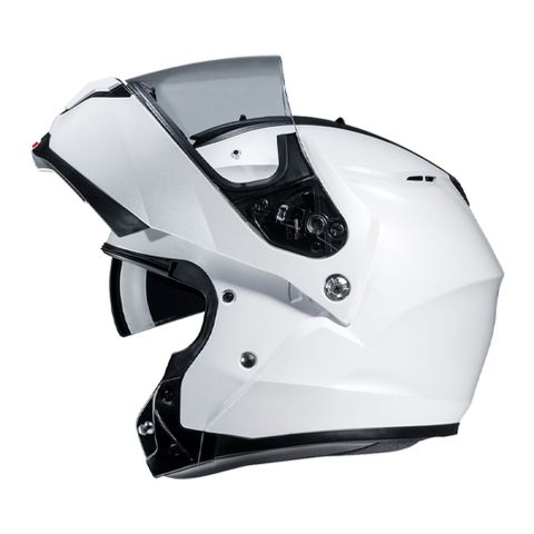 Casco Modulare Hjc C91n Solid Pearl White