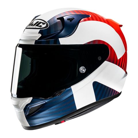 Casco Integrale Hjc Rpha12 Ottin White Blue Red