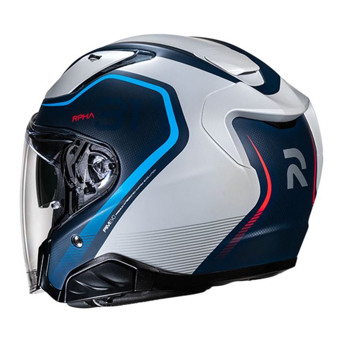 Casco Jet Hjc Rpha31 Kouv White Blue Red