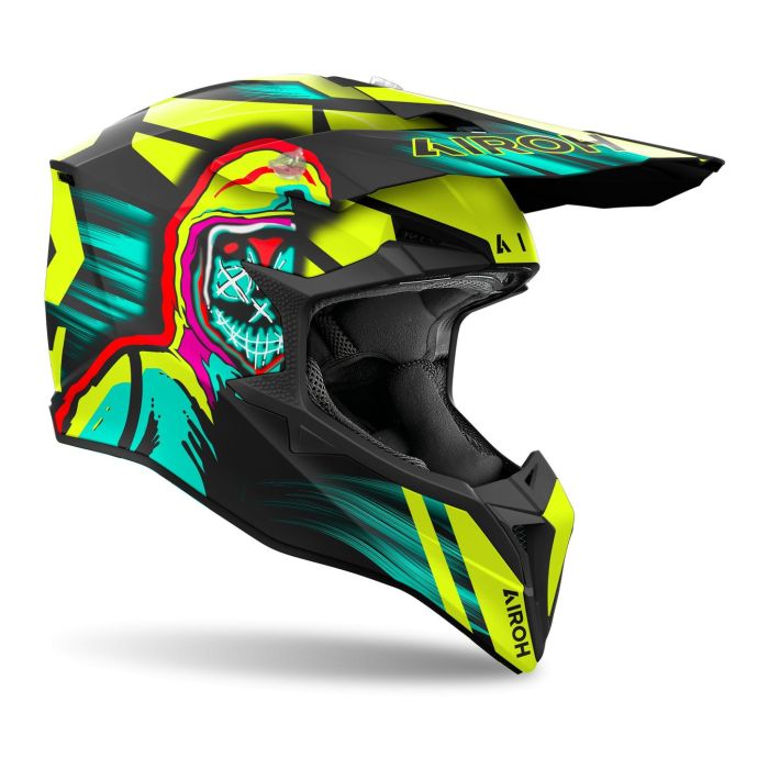 Casco Airoh Wraaap Cyber 06 Yellow Matt