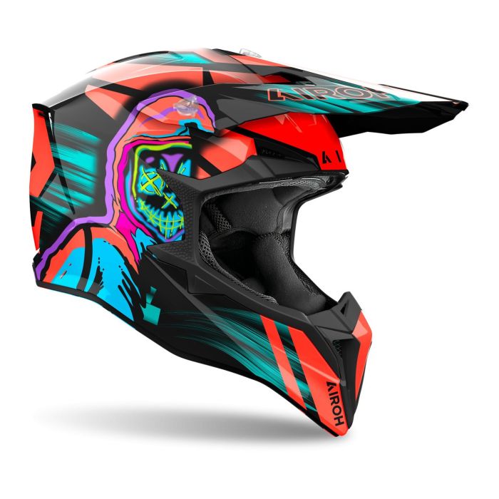 Casco Airoh Wraaap Cyber 06 Orange Gloss