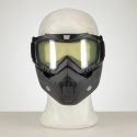 Combat goggle for open helmets transparent