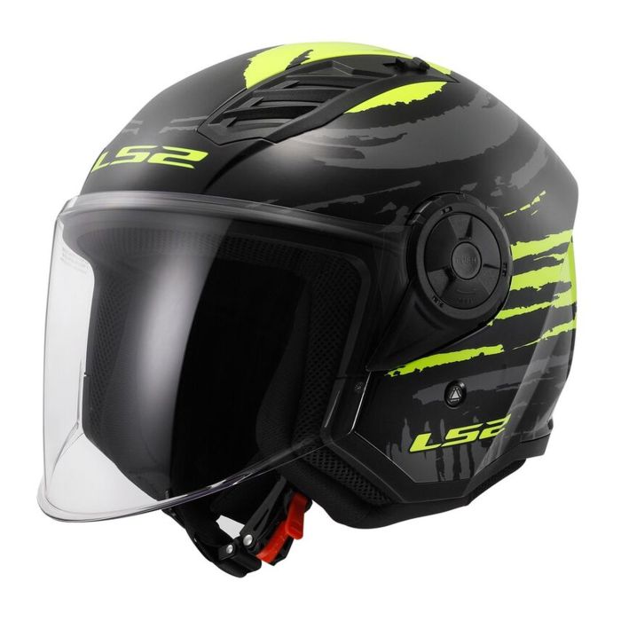 Casco Ls2 Of616 Airflow Ii Brush 06 Black / H-v / Yellow