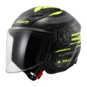 Casco Ls2 Of616 Airflow Ii Brush 06 Black / H-v / Yellow
