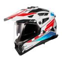 Casco Ls2 Mx702 Pioneer Ii Namib 06 White / Blue / Red