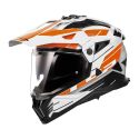 Casco Ls2 Mx702 Pioneer Ii Namib 06 White / Orange